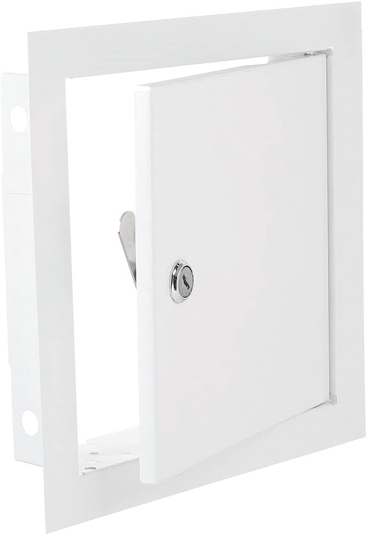 Access Panel Door Metal With Lock, White 150mm x 200mm