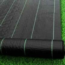 1m x 50m - Roll. Weed Control Membrane, Lined, Woven, Landscape Fabric 100gsm