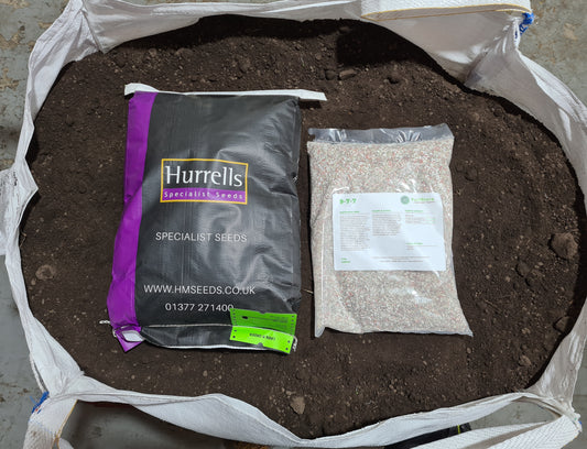 New Lawn Seed Bundle - Soil, seed, fert