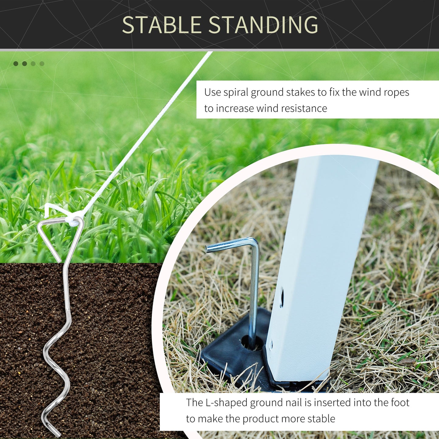 Outsunny 3 X 3(M) Pop Up Gazebo Canopy Tent With Carry Bag