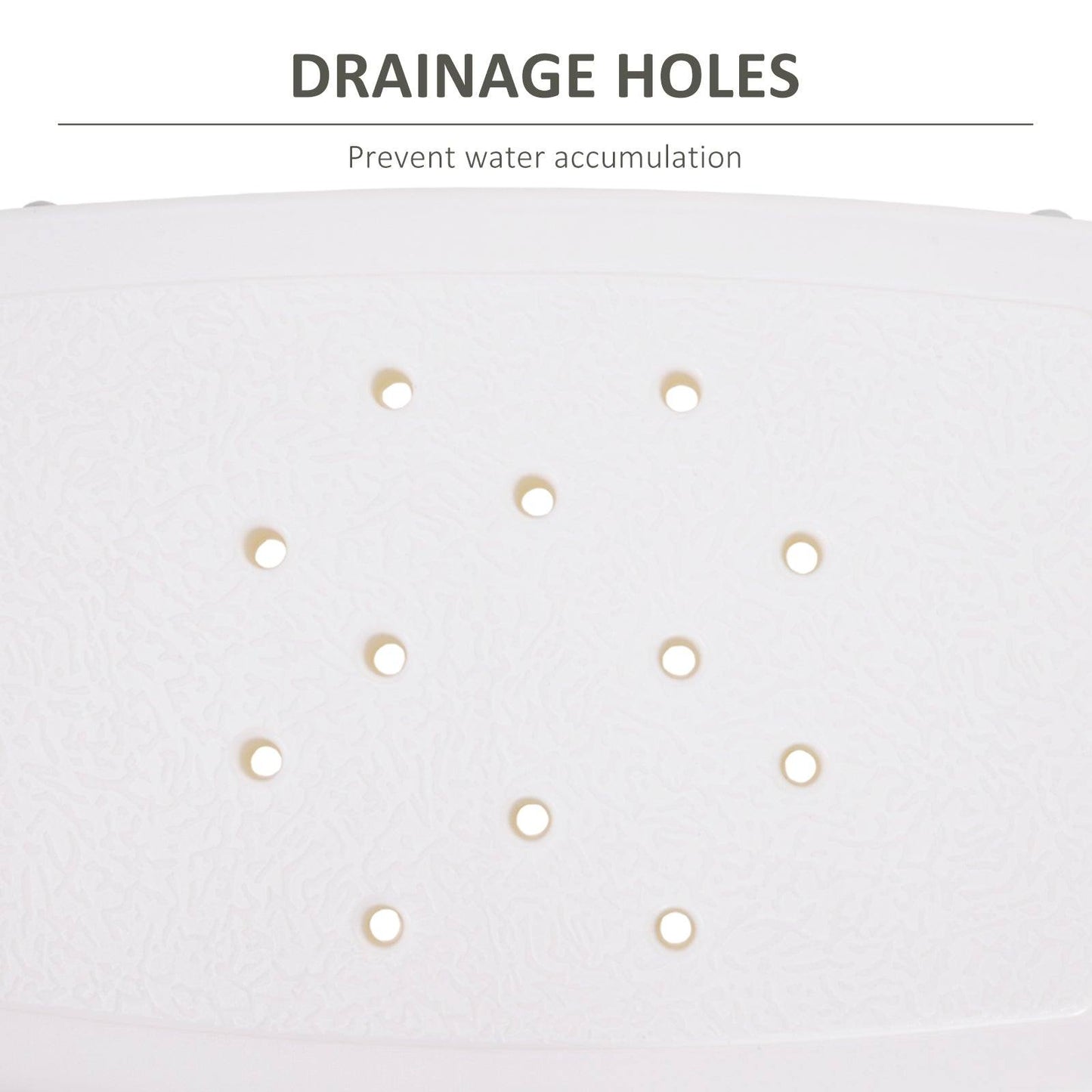 Portable Non-Slip Bathroom Stool  White