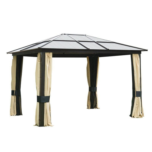 Outsunny 3 X 3.6(M) Hardtop Gazebo Canopy With Polycarbonate Roof And Aluminium Frame