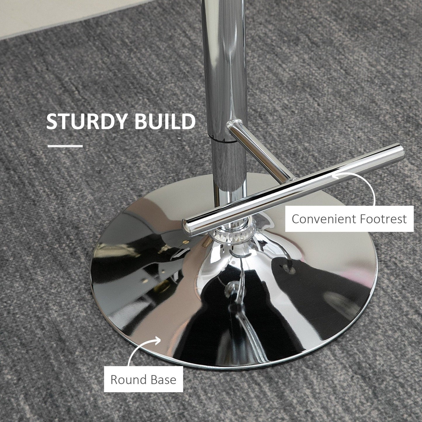 Modern Adjustable Bar Stools Set of 2