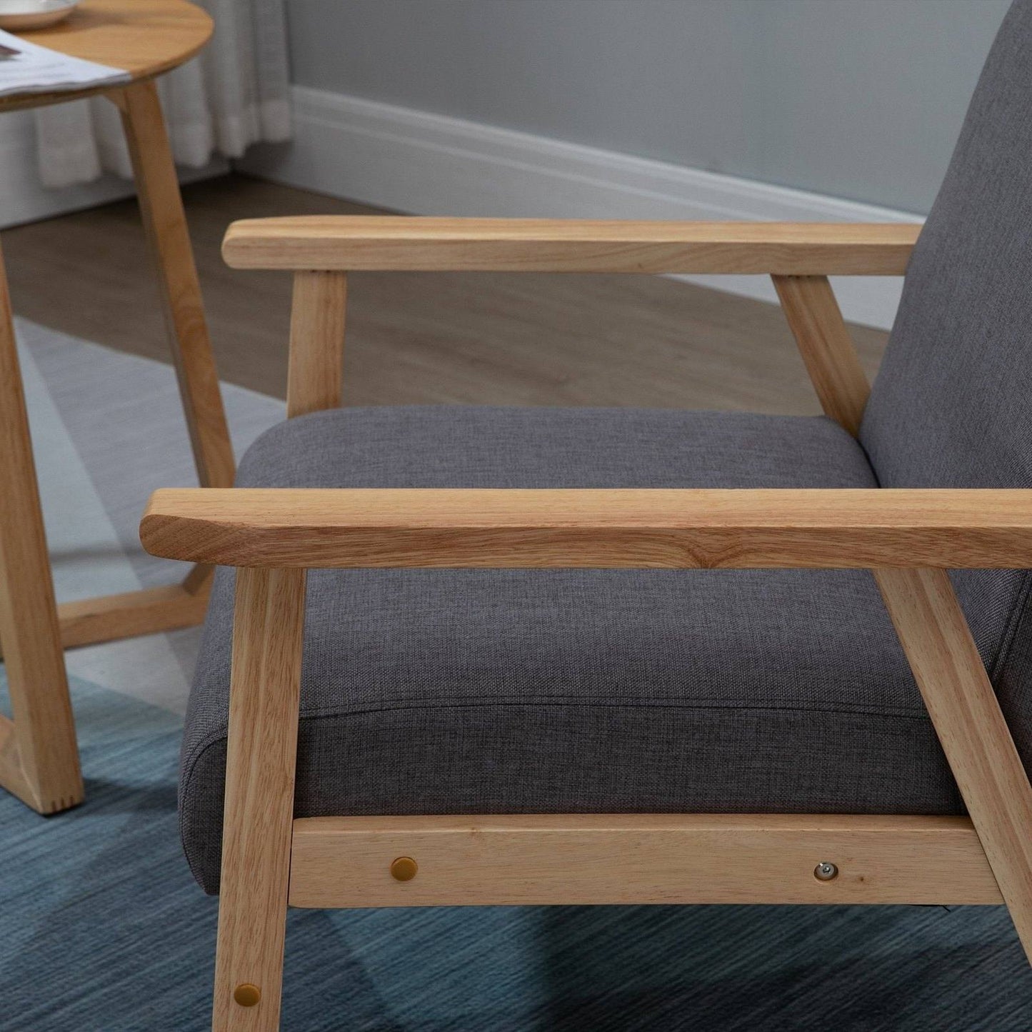 Minimalistic Wooden Frame Accent Chair