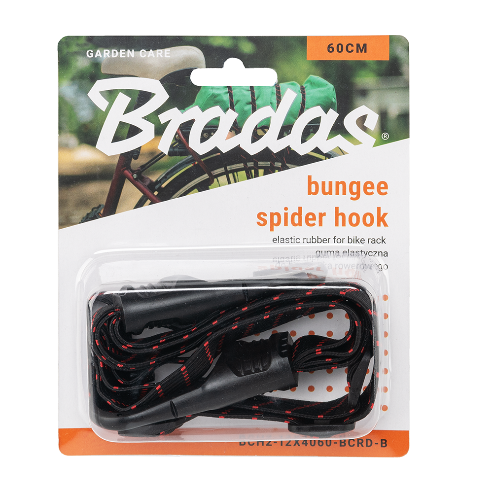 Bungee Spider Hook Elastic Rubber for Bike Rack, Black
