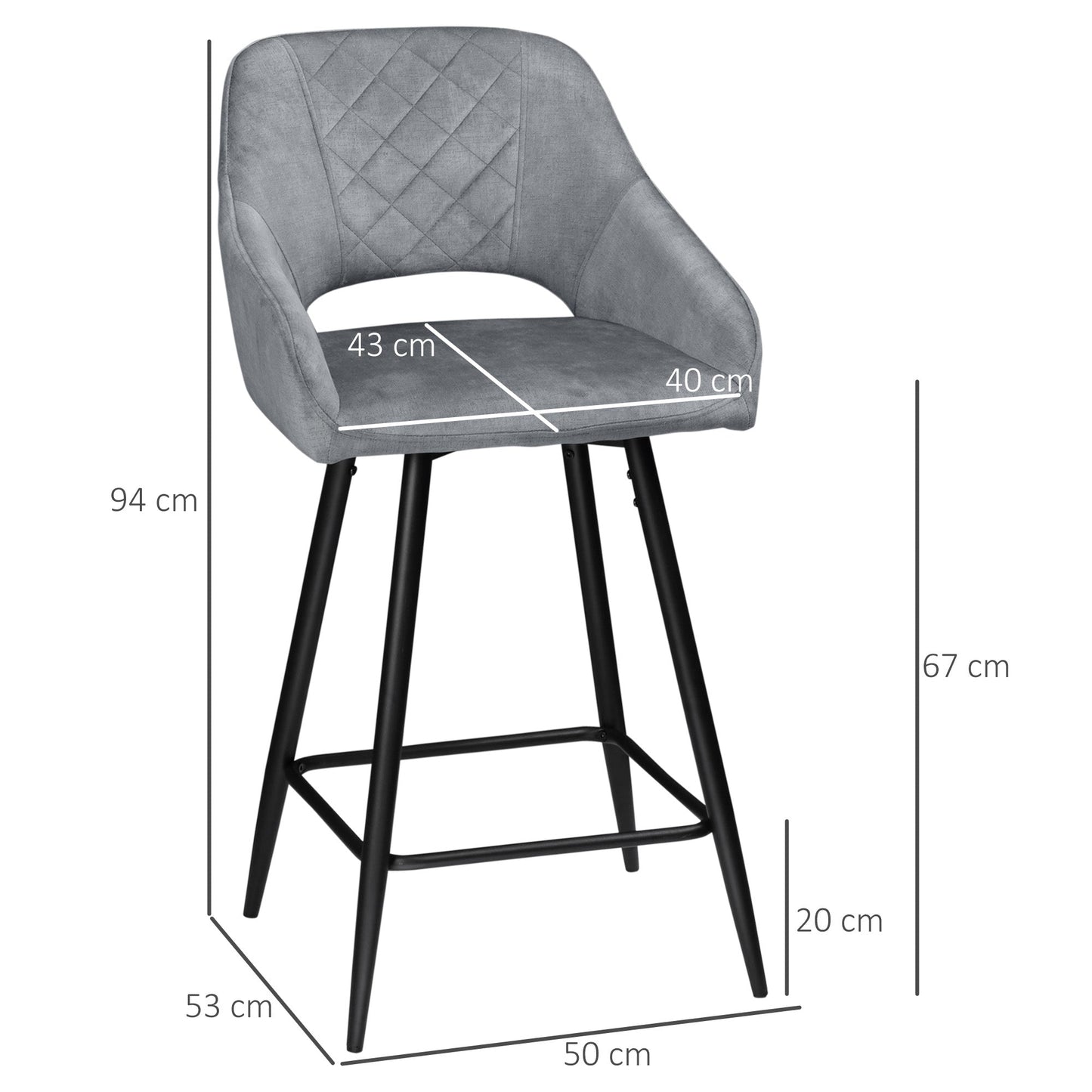 Bar Stools Set of 2