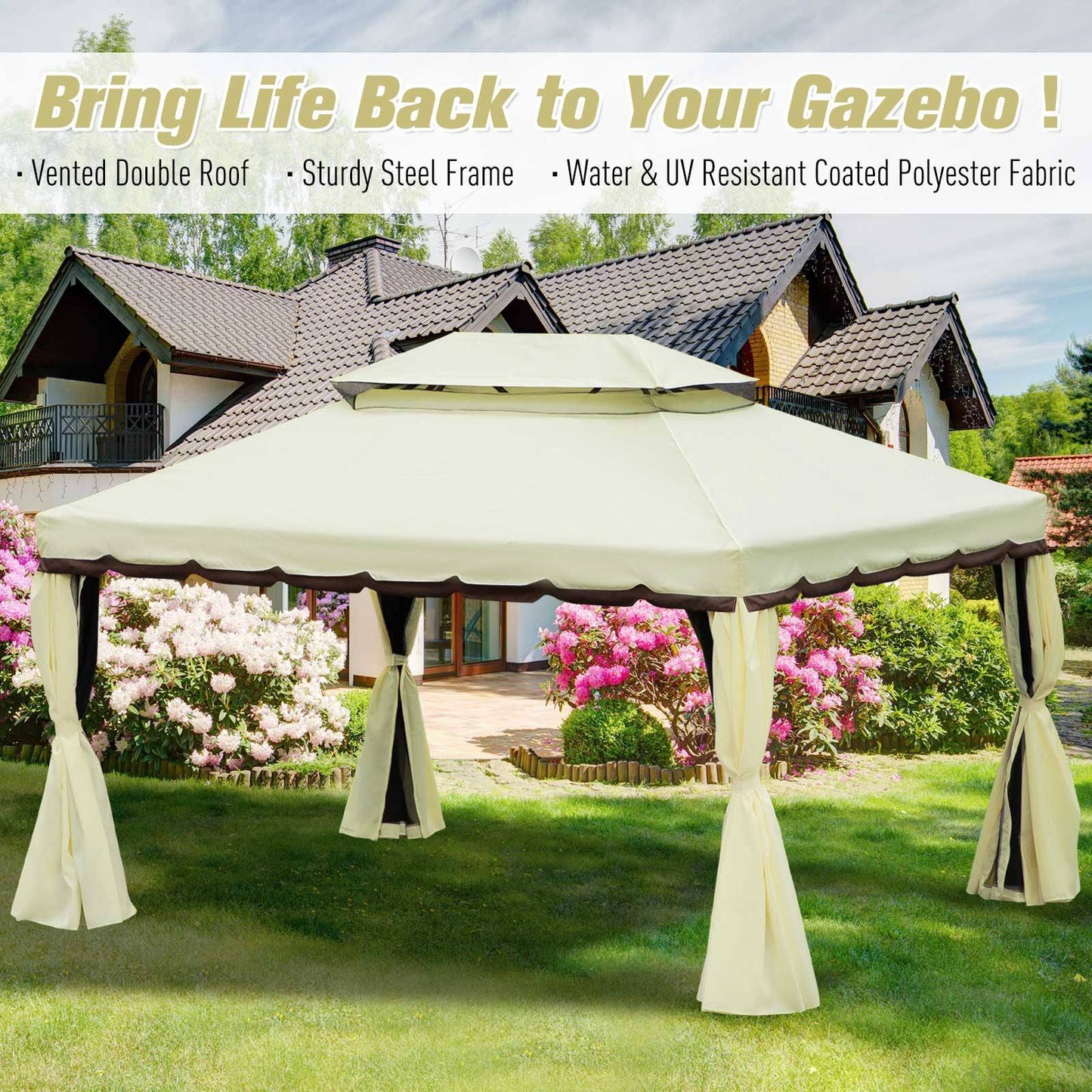 Outsunny 3 X 4 M Aluminium Garden Gazebo