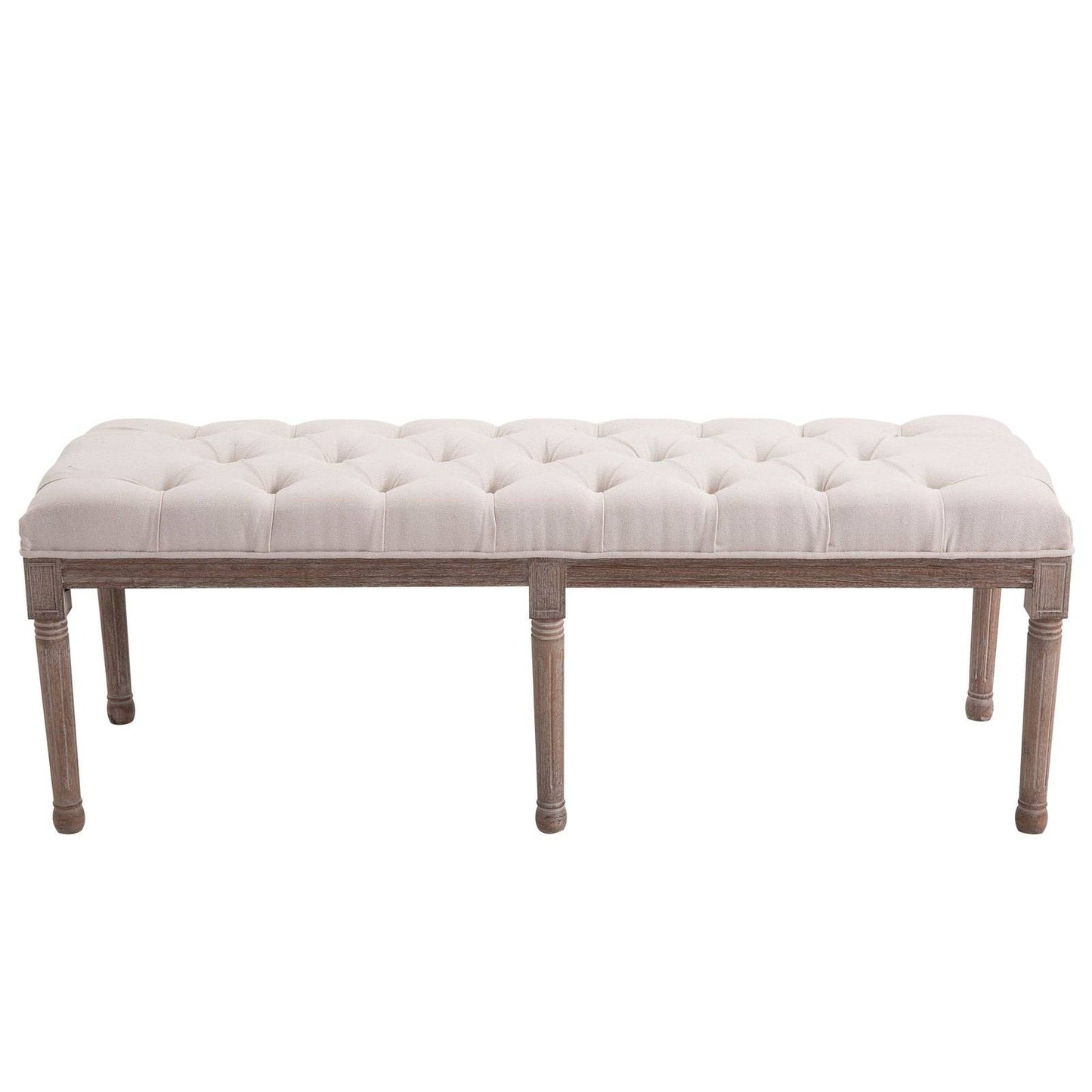 Longline Vintage Ottoman Bench With Wooden Frame