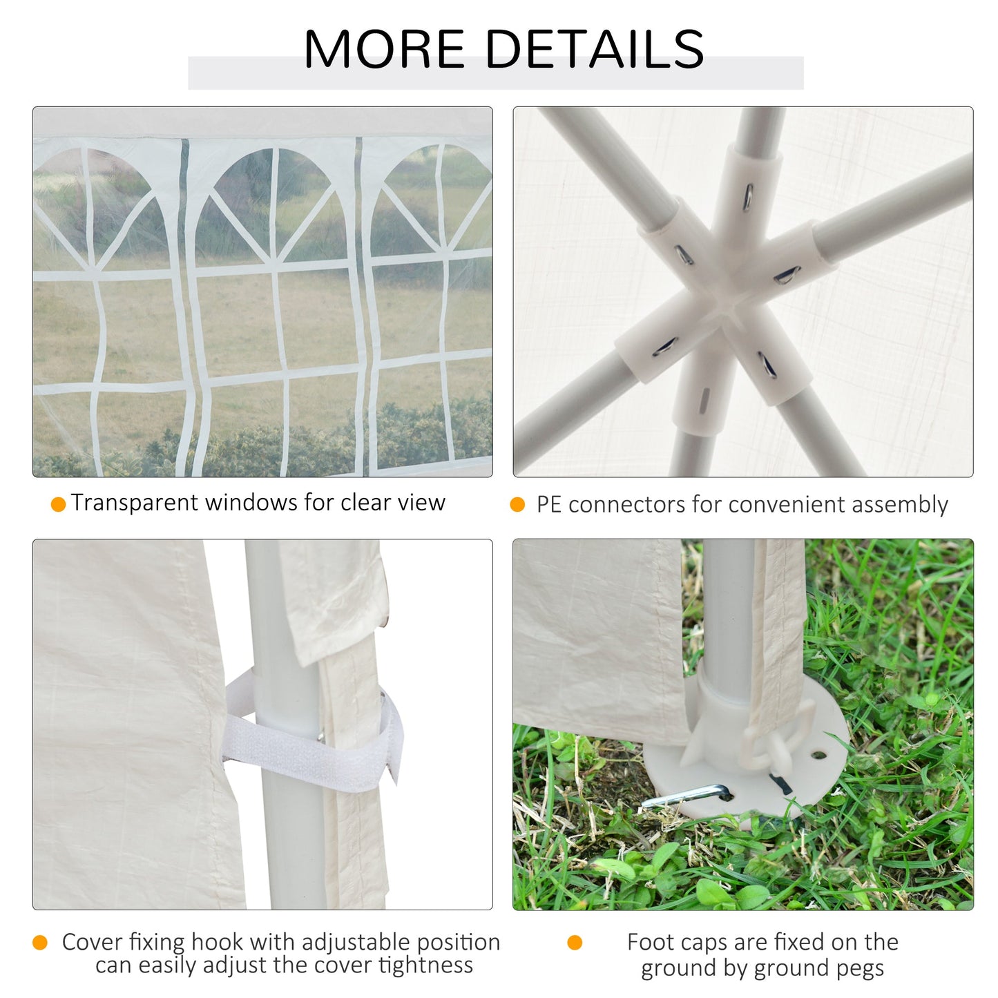 Garden Gazebo Marquee Party Wedding Tent Canopy 9m x 3m - White