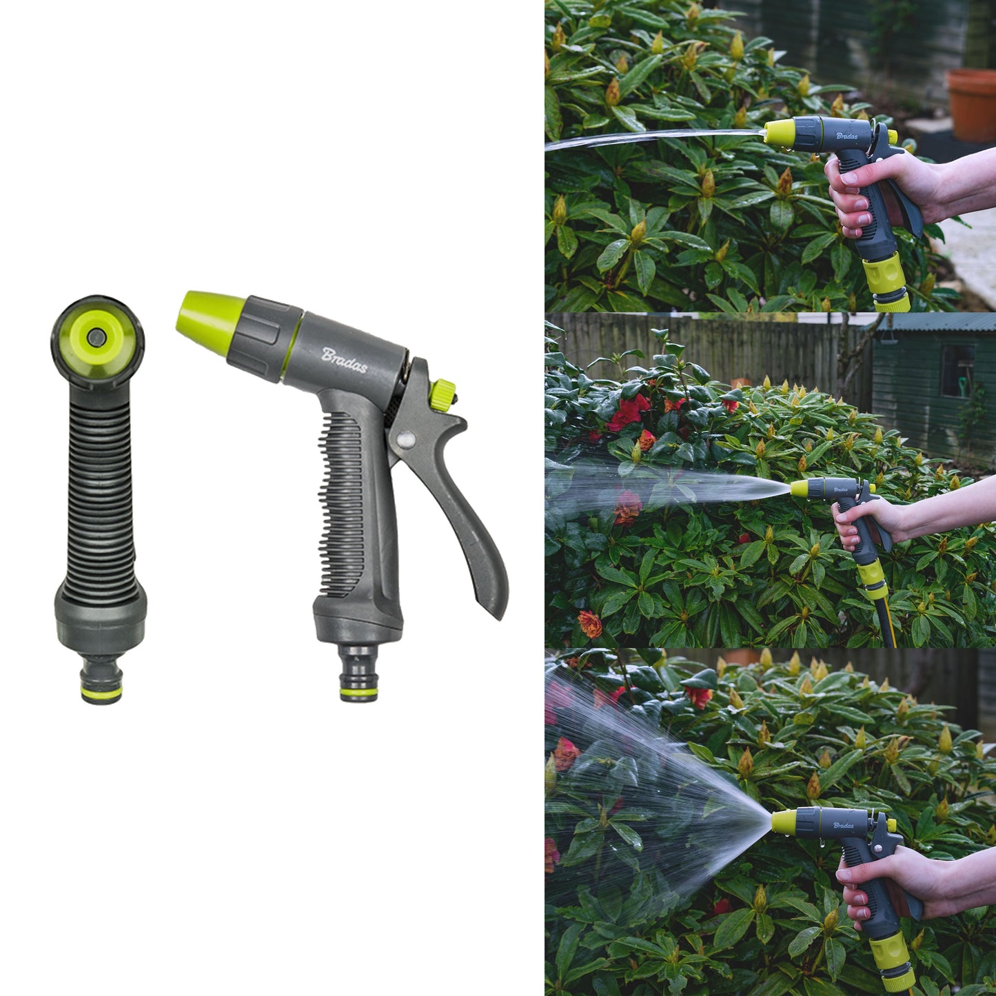 Hose Gun Water Sprayer Adjustable, Lime