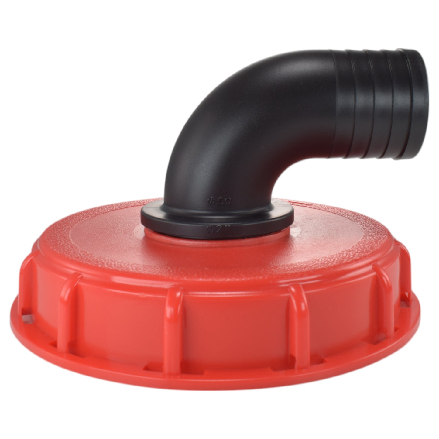 IBC 6-inch Cap Kit with 50mm Barbed Elbow Connector