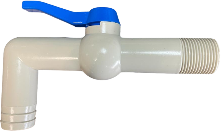 PP TAP 90 DEGREE WITH 3/4"BSPM INLET 160mm