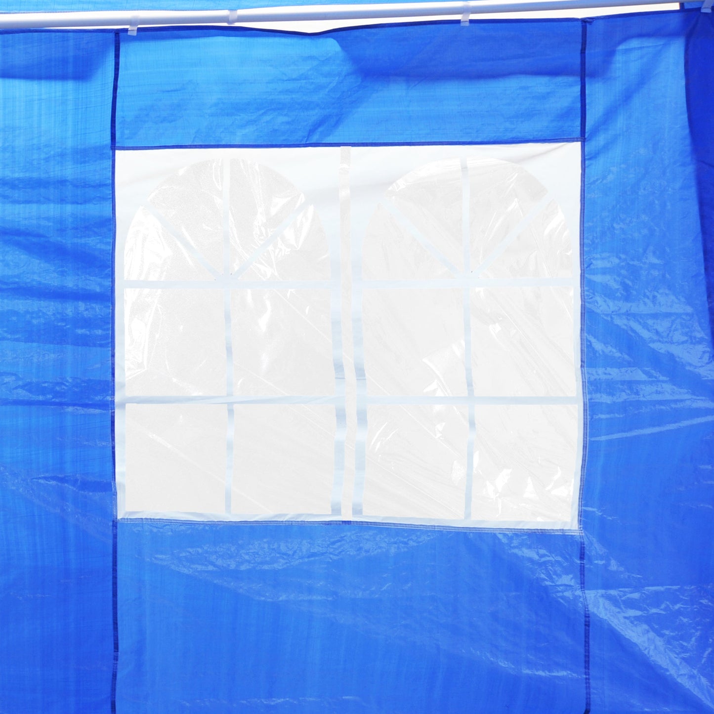 3 x 4 m Garden Gazebo Marquee Party Tent with 2 Sidewalls for Patio Yard Outdoor - Blue