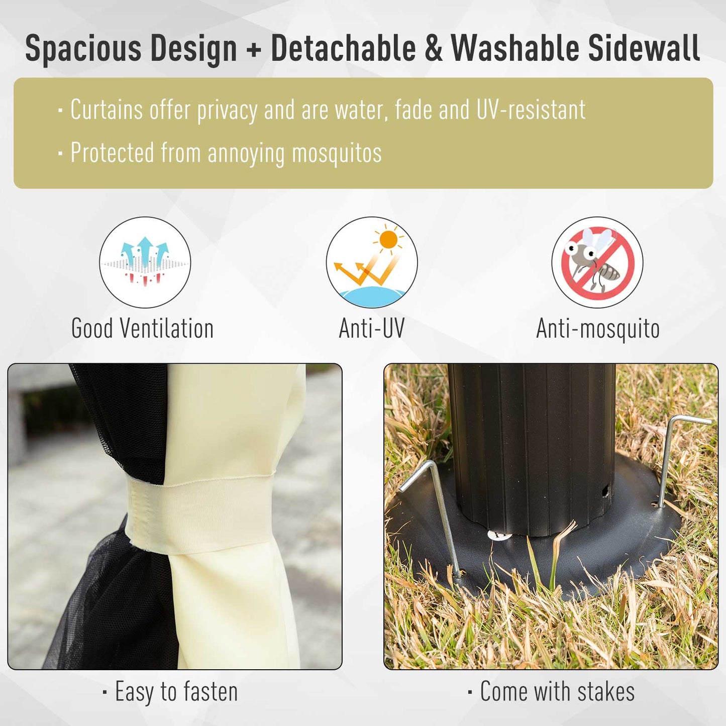 Outsunny 3 X 4 M Aluminium Garden Gazebo