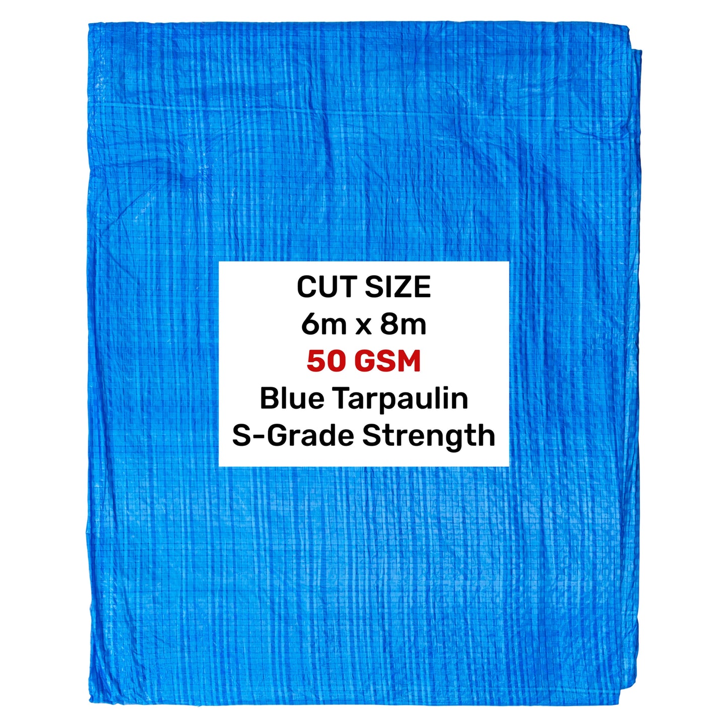 Blue S-Grade Tarpaulin 6m x 8m