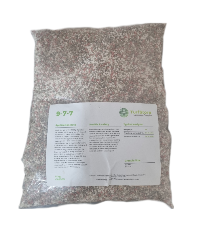 9-7-7 TurfStore Fertiliser - 5kg Bag
