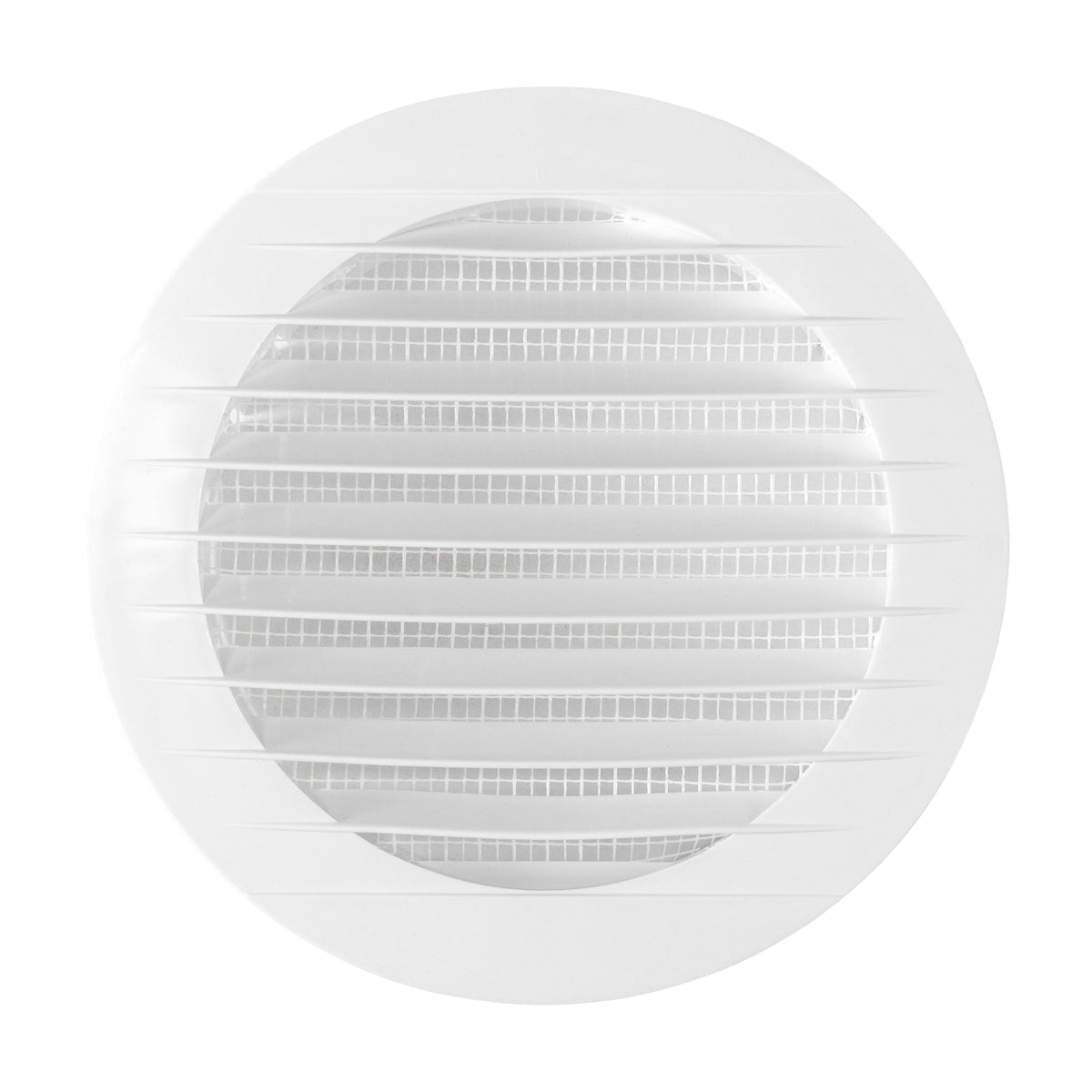 Through Wall Ventilation Kit Round Louvre Vent VC-KRO0184 with White External Vent