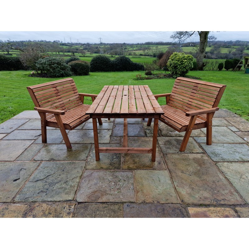Swedish Redwood Garden Furniture Set by Croft - 4 Seat