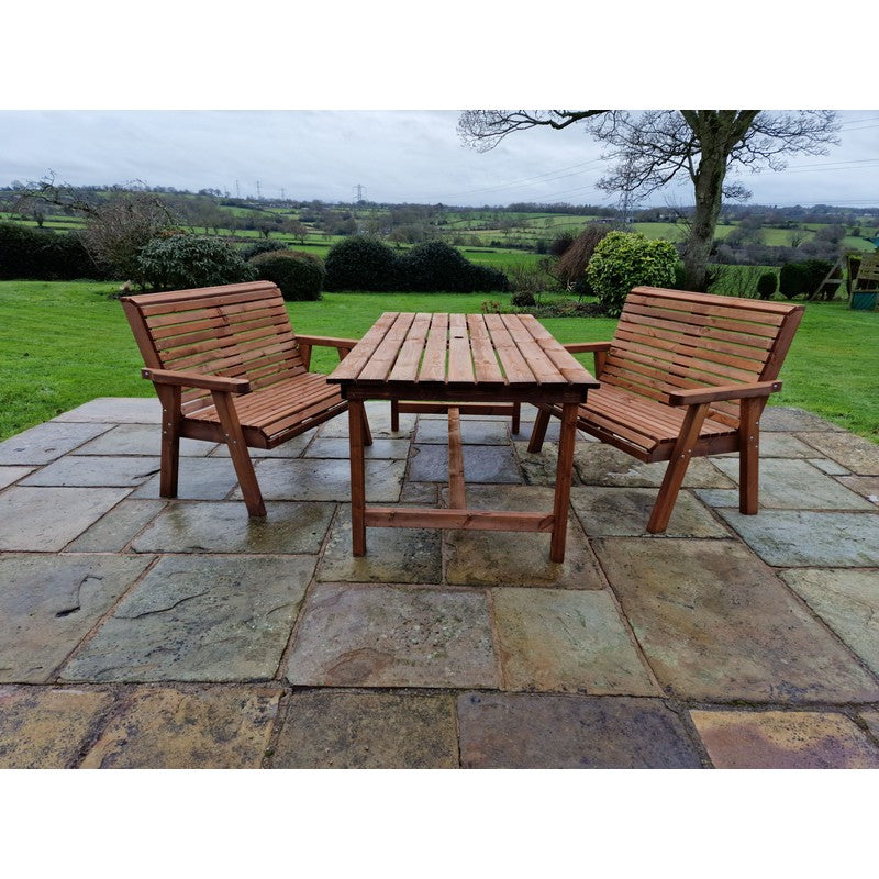 Swedish Redwood Garden Furniture Set by Croft - 4 Seat