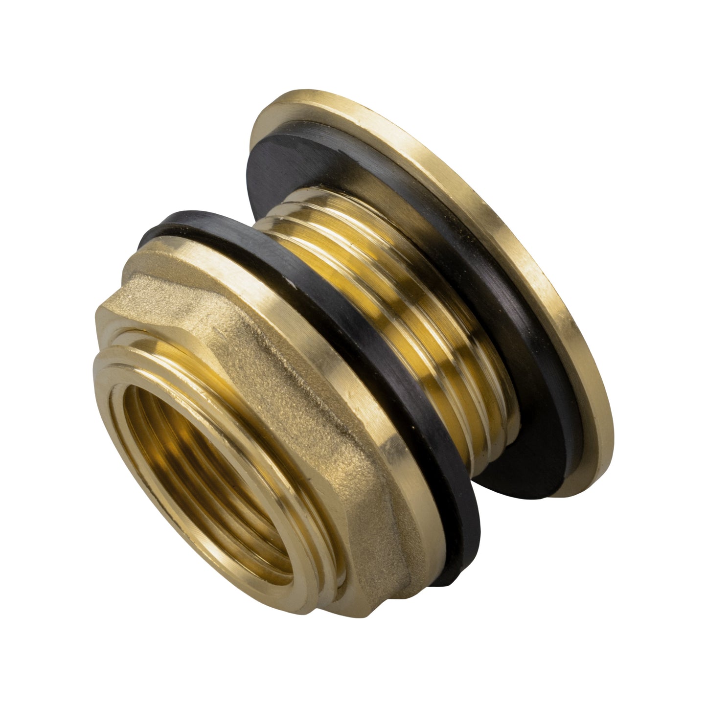 Water Butt Brass Kit 3/4" with Extended Brass Chrome Tap 1/2" Barb