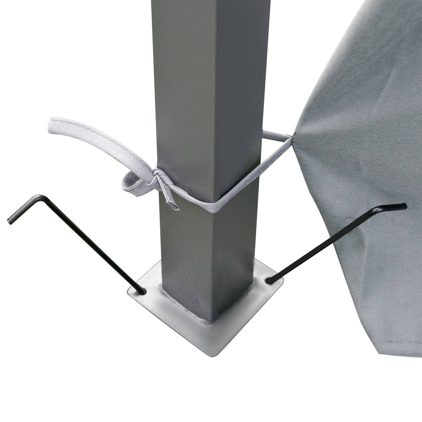 4m x 3M Steel Gazebo Canopy Party Tent Garden Pavillion Patio Shelter Pavilion with Curtains Sidewalls Grey