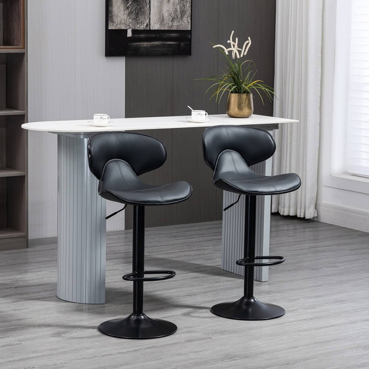 Adjustable Swivel Bar Stools Set of 2