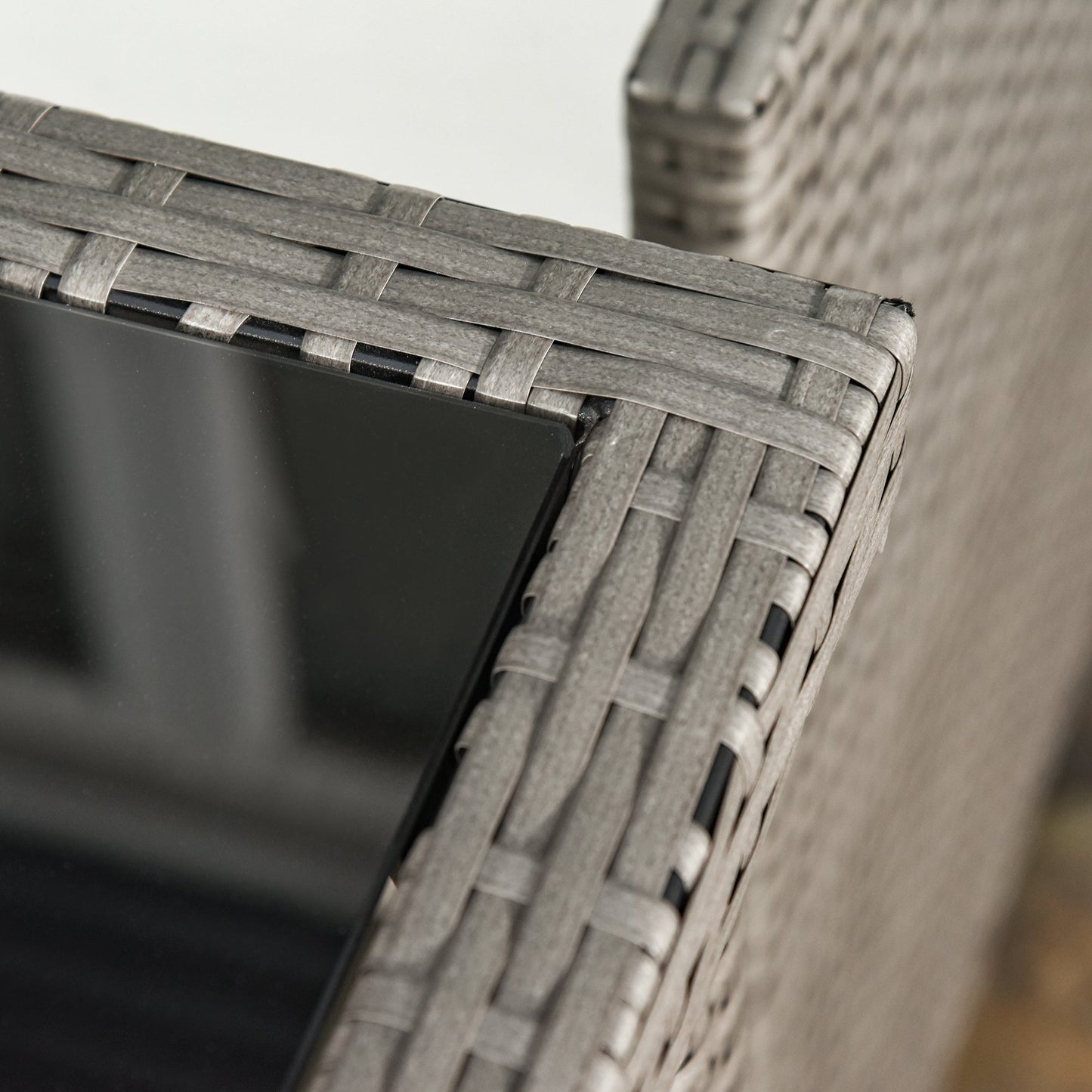 5-Pieces PE Rattan Dining Sets with Cushion