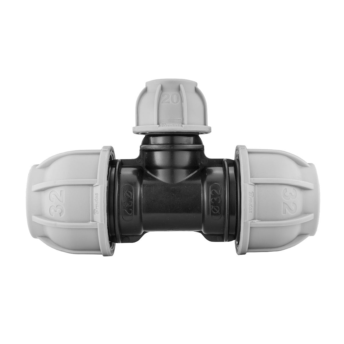MDPE Tee Reducing 32mm - 20mm - 32mm