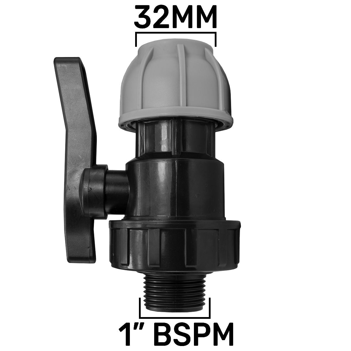 MDPE Valve 32mm - 1" BSPM