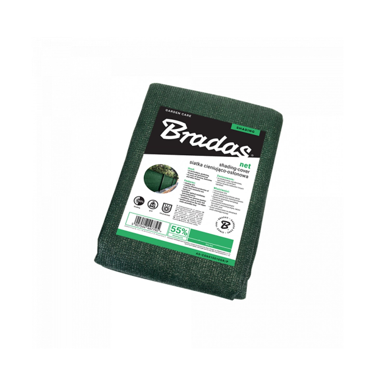 Garden Shade Net 55% 60g Green 1.2m x 10m