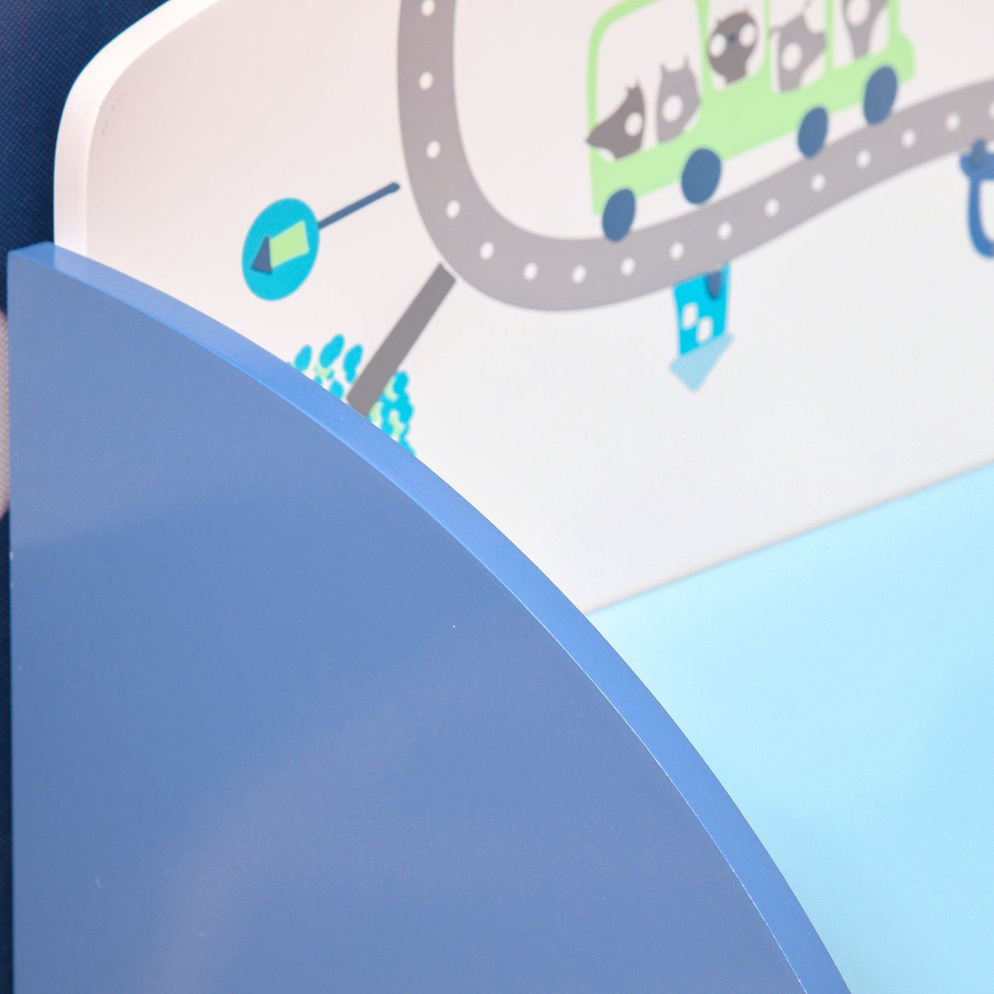 Kids Two-In-One Toy Storage Box and Seat  Blue