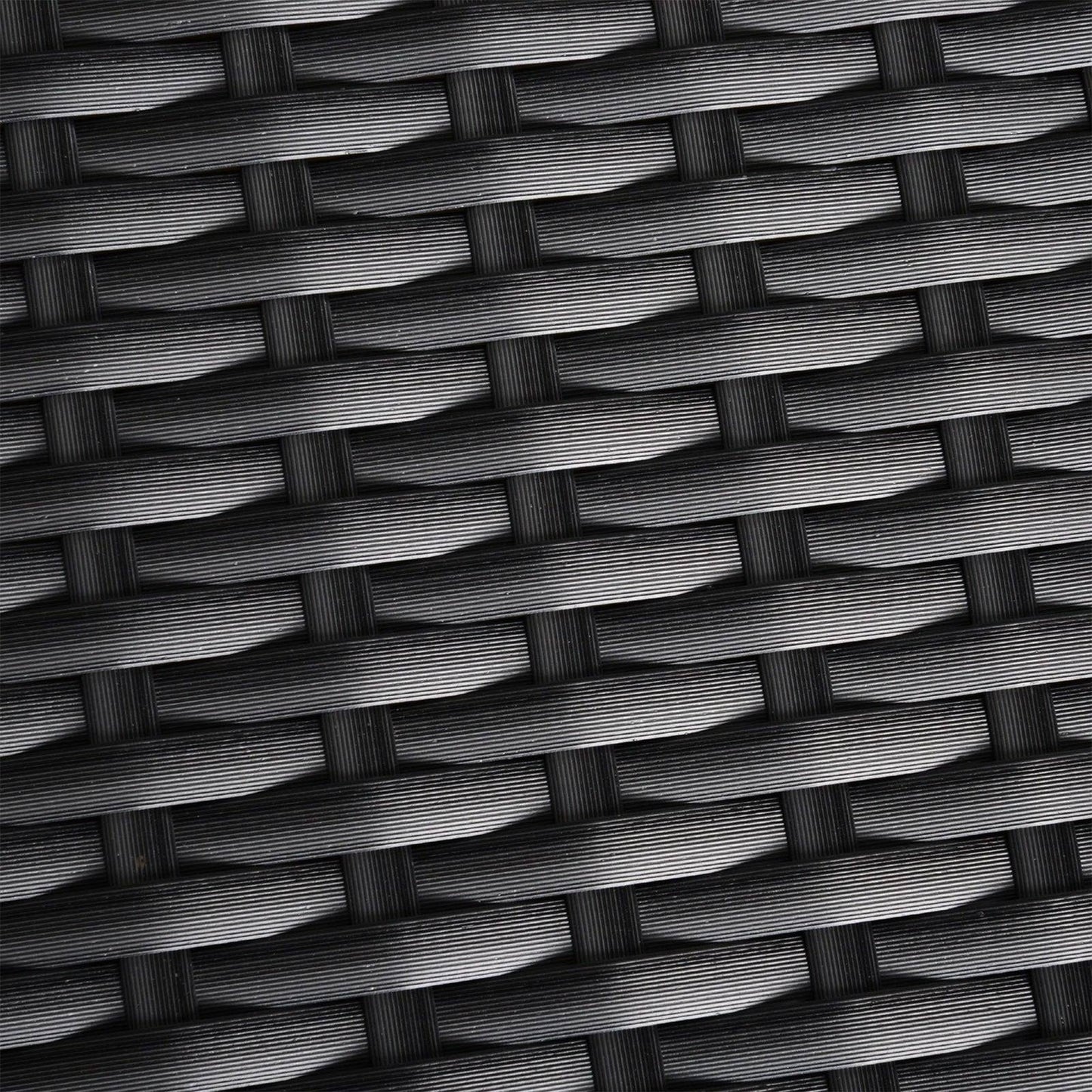 Rattan Garden Furniture 7 Seater Sofa & Coffee Table Footstool Set Outdoor Patio Wicker Weave Reclining Chair Space-saving - Light Grey