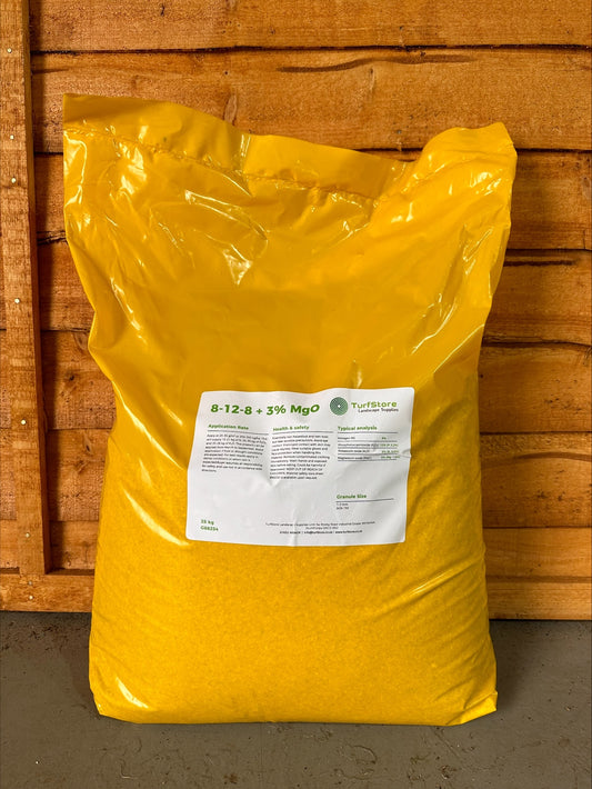 8-12-8 + 3% MgO TurfStore Fertiliser - 25kg Bag