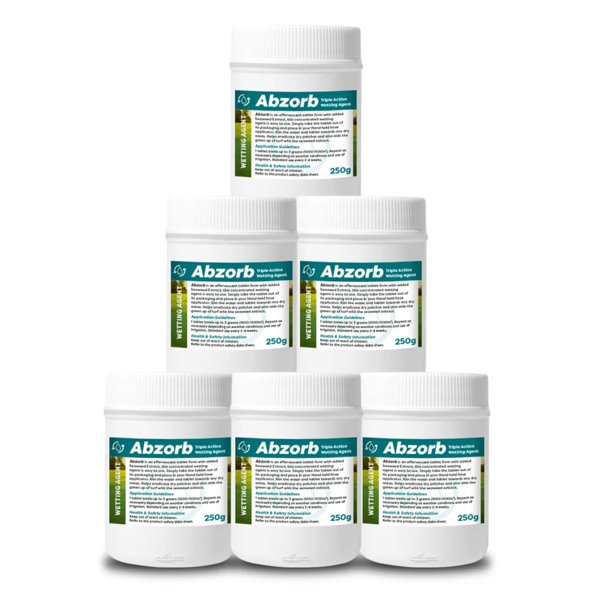 Abzorb Wetting Agent Tablets with Seaweed 6 × 250g