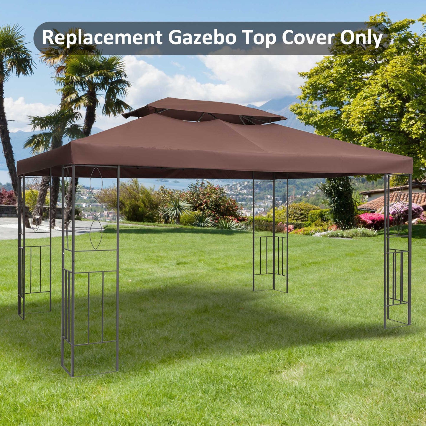 Outsunny 3X4M Gazebo Canopy Replacement Cover