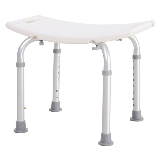 Portable Non-Slip Bathroom Stool  White