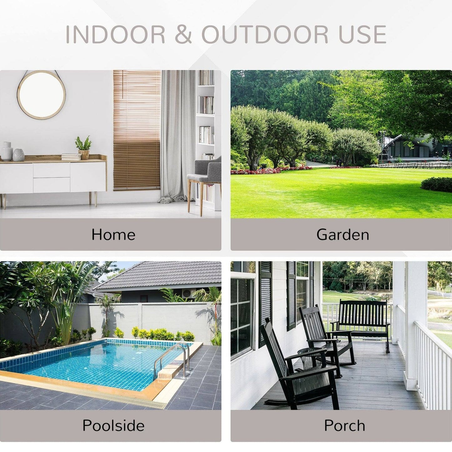 Outdoor Patio Furniture Single Rattan Sofa Chair Padded Cushion All Weather for Garden Poolside Balcony Grey