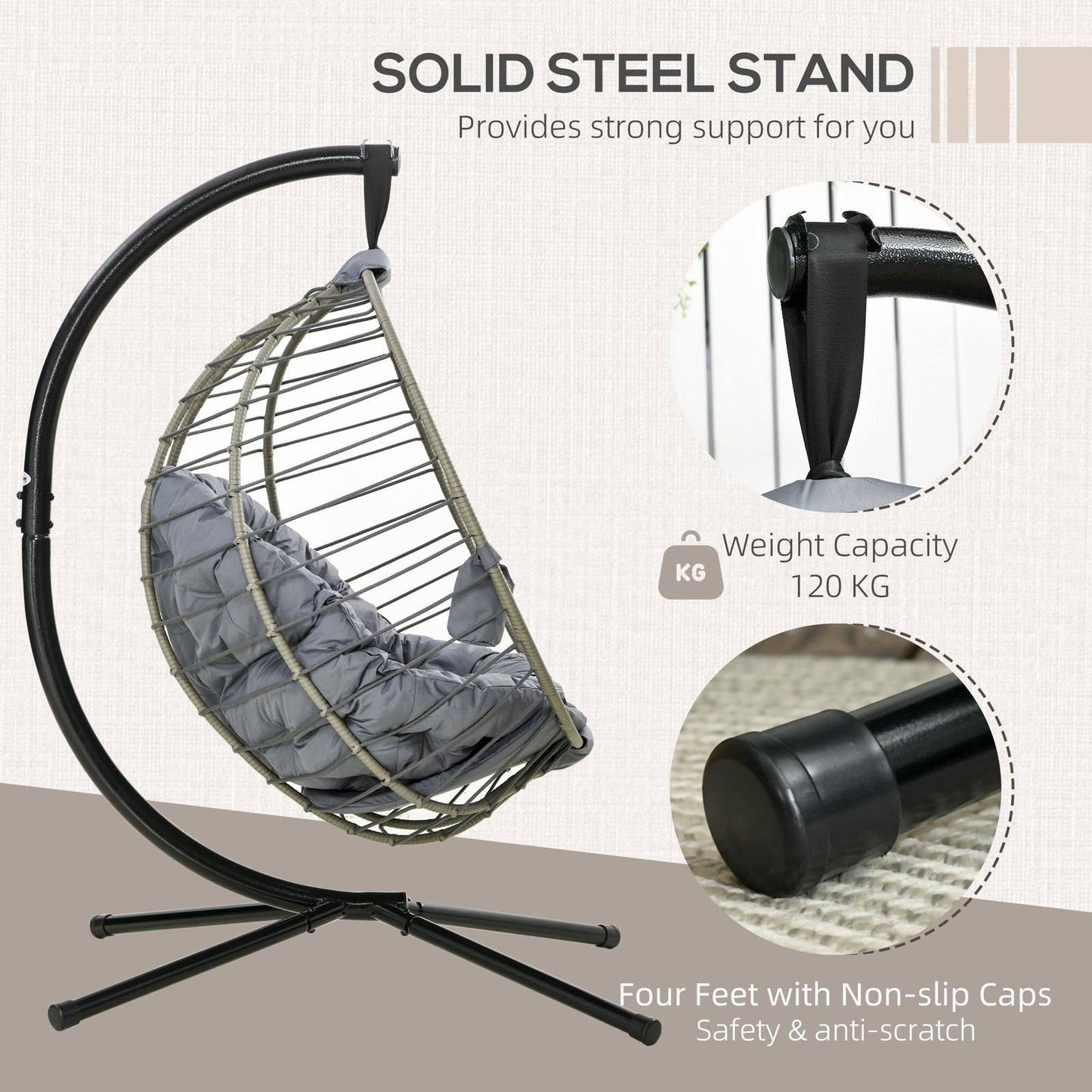 PE Rattan Swing Chair