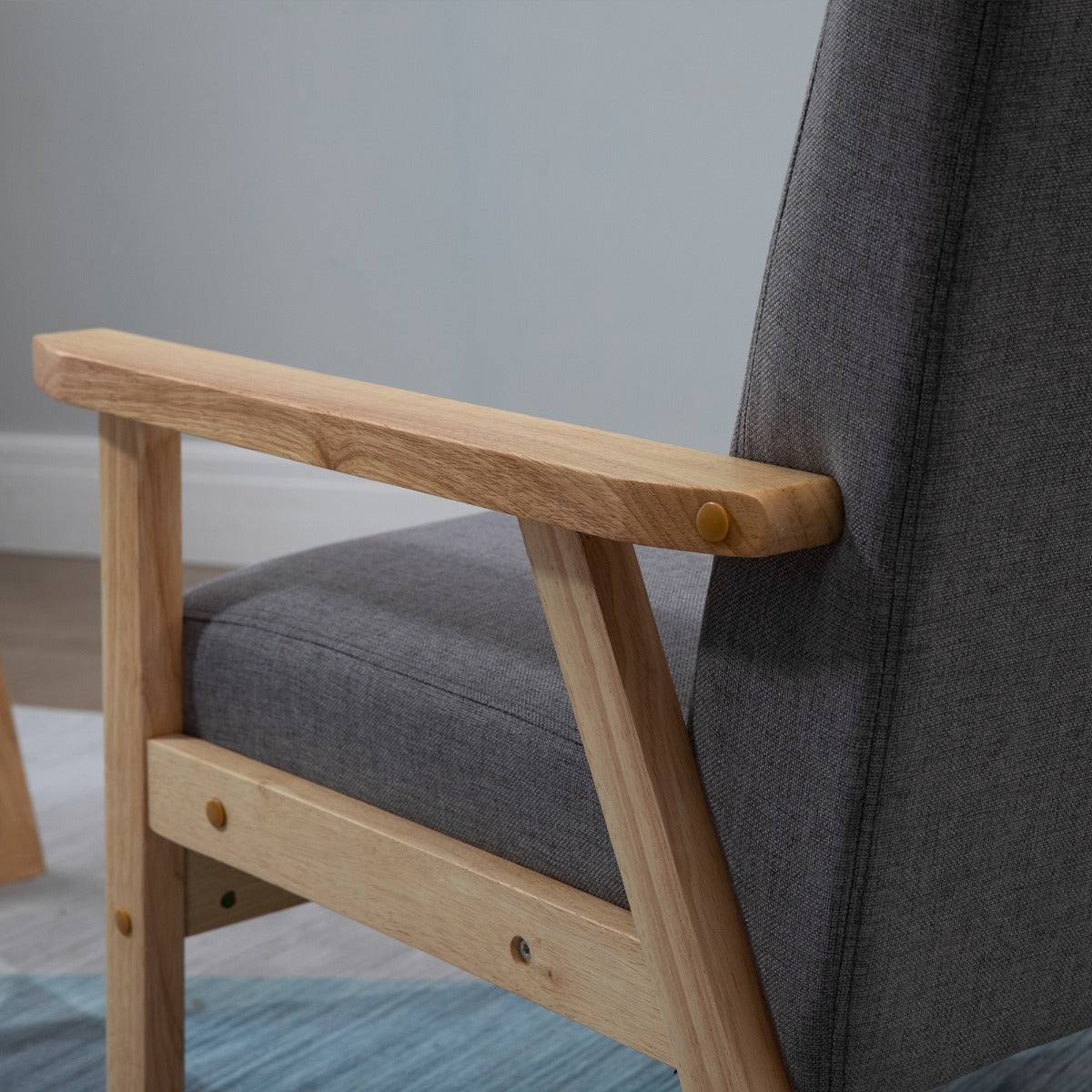 Minimalistic Wooden Frame Accent Chair