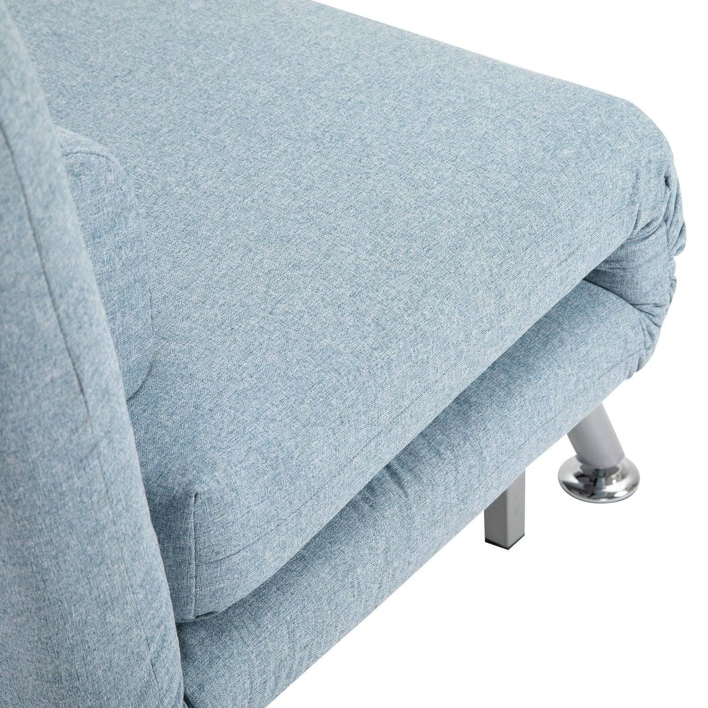 Adjustable Back Futon Sofa Chair - Blue
