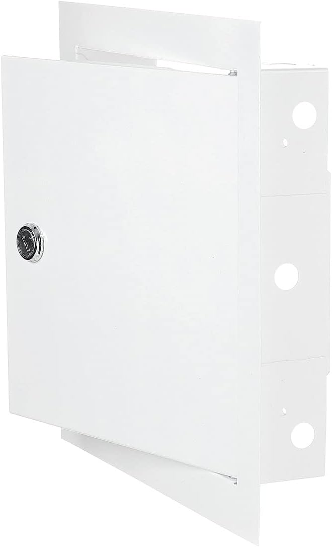 Access Panel Door Metal With Lock, White 200mm x 250mm