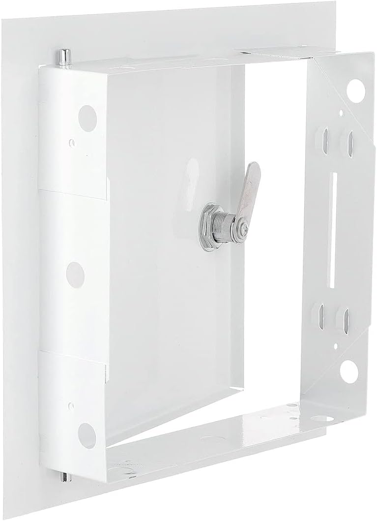 Access Panel Door Metal With Lock, White 200mm x 250mm