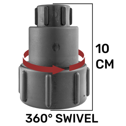 IBC 2” S60X6 – 1" BSPF Extender Adaptor with MDPE Elbow 25mm