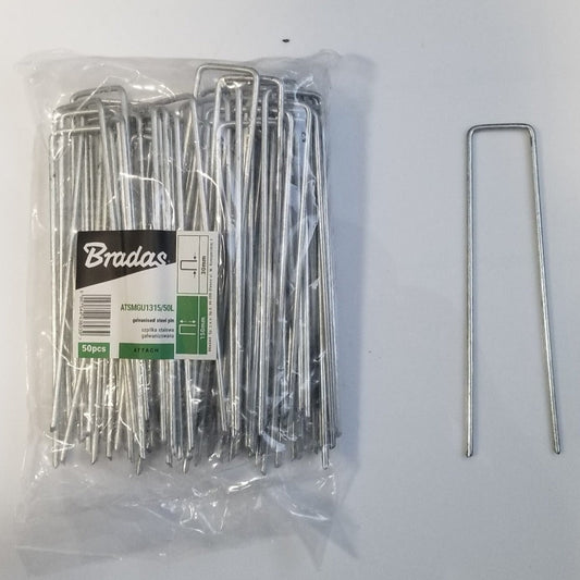 Weed Matting Metal Hold Down Pegs/Staples 30mmx 150mm (Pack of 100)