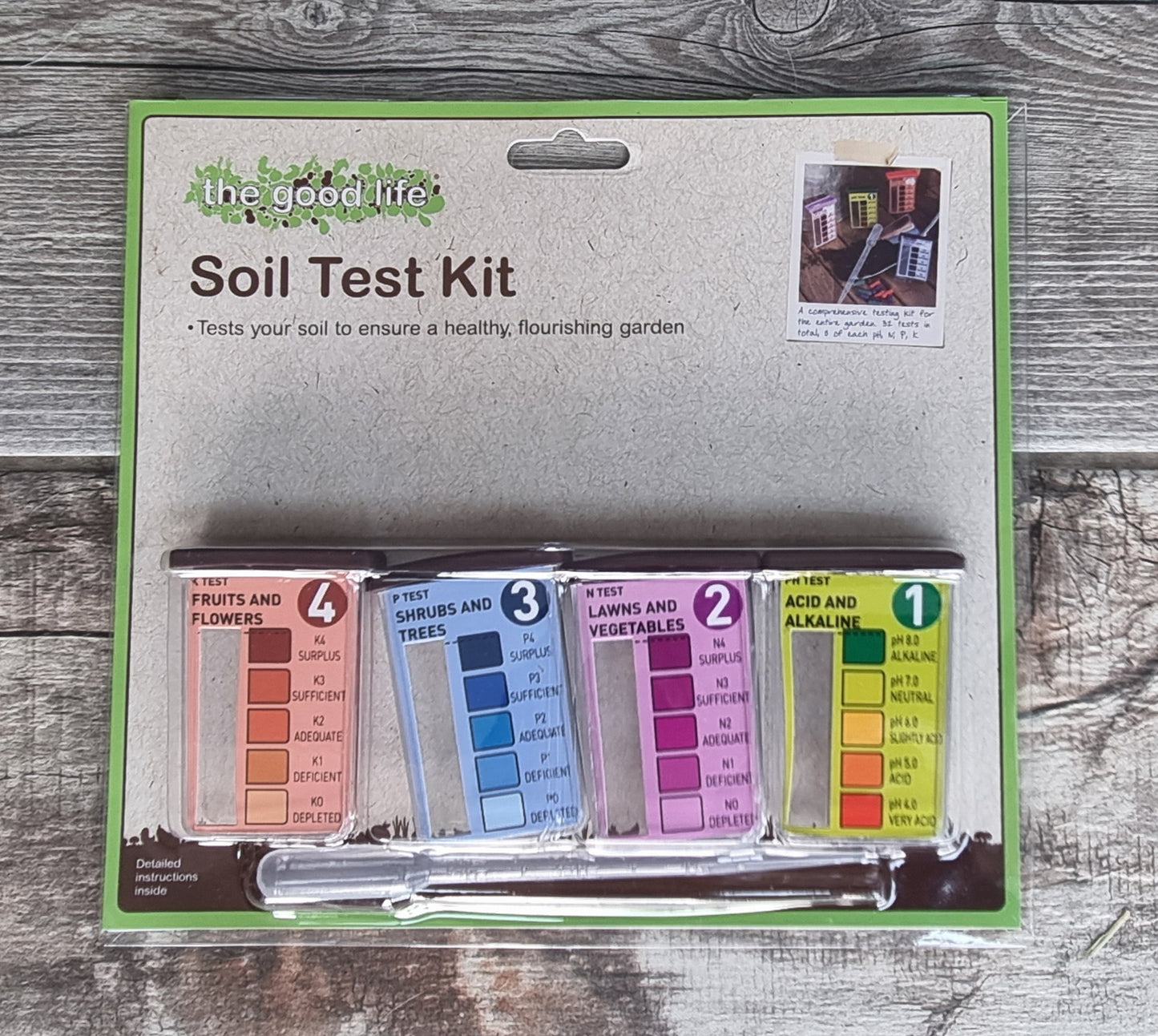 Soil Test Kit for Soil pH, Nitrogen, Phosphorous and Potash