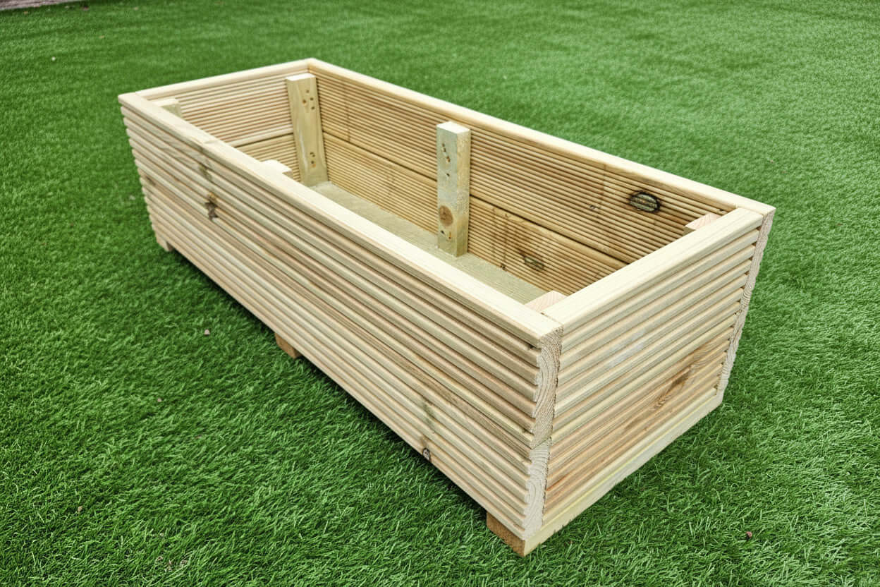 40cm Wide garden wooden decking planter