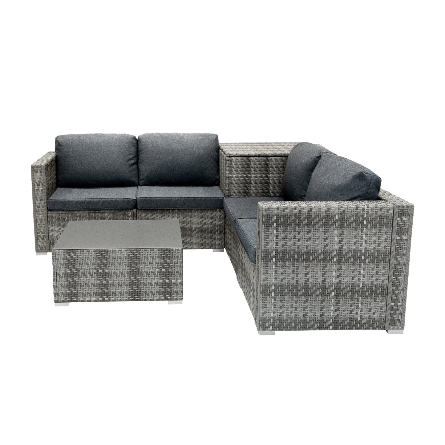 Rattan Modular 6 Piece Furniture Set Grey
