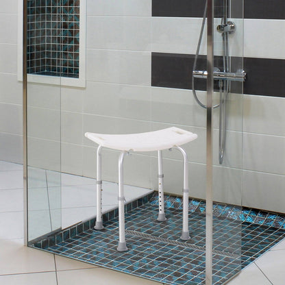 Portable Non-Slip Bathroom Stool  White