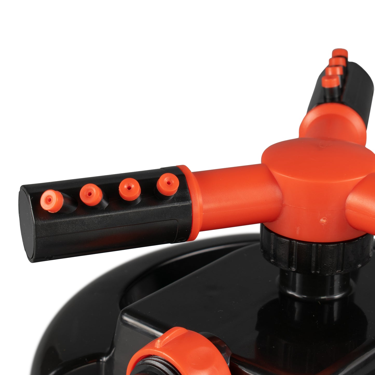 Cost Wise 3-Arm Adjustable Rotating Lawn Sprinkler Black Orange