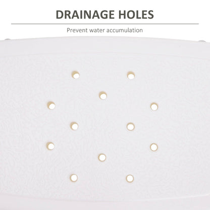 Portable Non-Slip Bathroom Stool  White